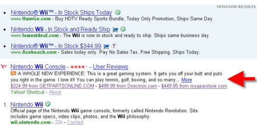 Yahoo search for Wii .jpg